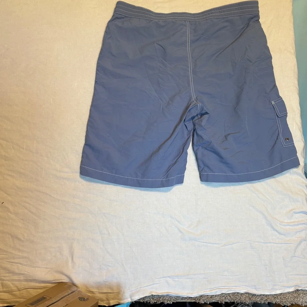 Polo Ralph Lauren Swim Trunks Mens Blue Cargo Pocket Mesh‎ Lined Board Shorts